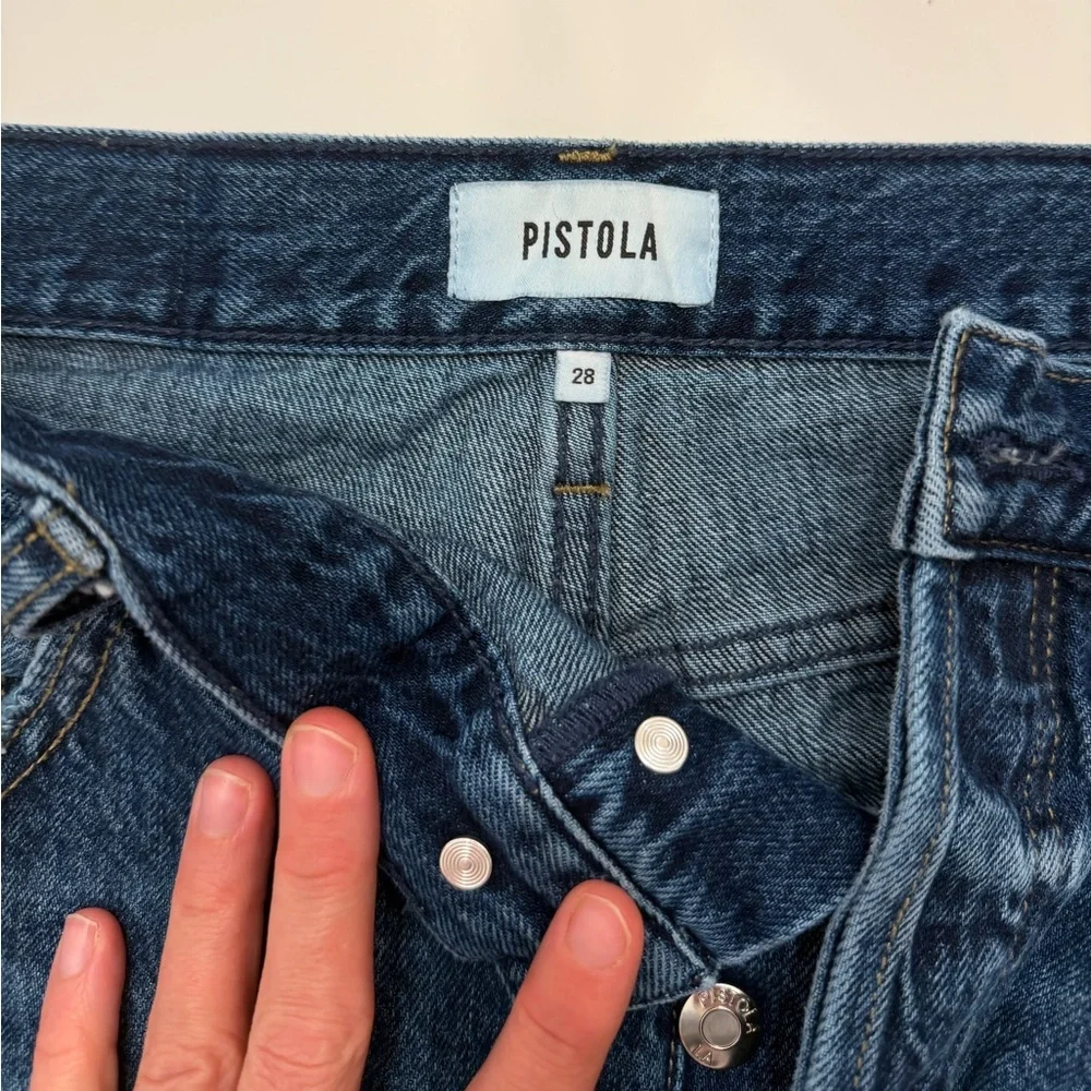 PISTOLA Wide Leg High-Rise Women’s Jeans - Dark Blue - Picture 4 of 8